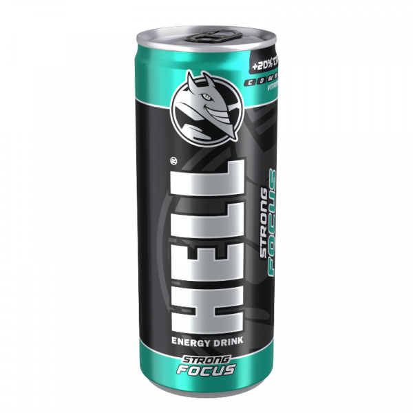 NÁPOJ ENERGETICKÝ HELL FOCUS 0.25l PLECH VRATNÝ OBAL