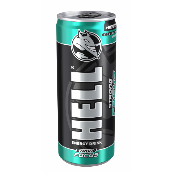 NÁPOJ ENERGETICKÝ HELL FOCUS 0.25l PLECH VRATNÝ OBAL