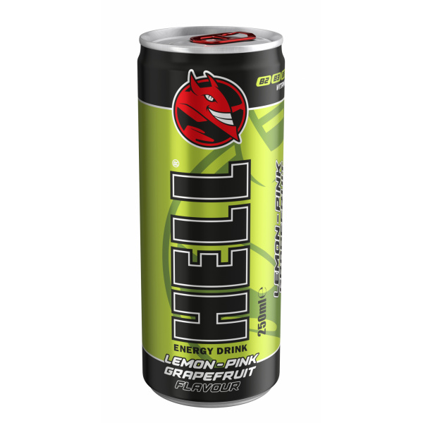 NÁPOJ ENERGETICKÝ HELL LEMON-PINK GRAPEFRUIT 0.25l PLECH VRATNÝ OBAL