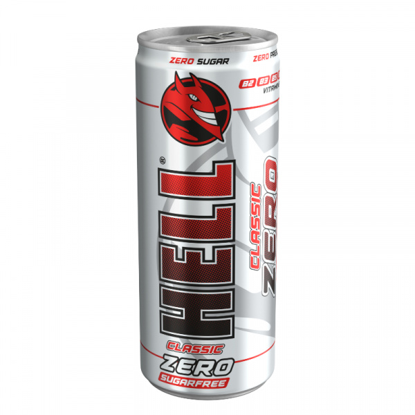 NÁPOJ ENERGETICKÝ HELL ZERO 0.25l PLECH VRATNÝ OBAL