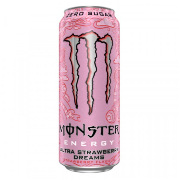 NÁPOJ ENERGETICKÝ MONSTER ENERGY ULTRA STRAWBERY DREAMS ZERO 0.5l PLECH VRATNÝ OBAL