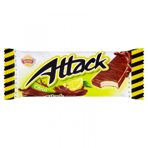 OBLÁTKY ATTACK CITRÓNOVÉ CELOMÁČANÉ 30g SEDITA