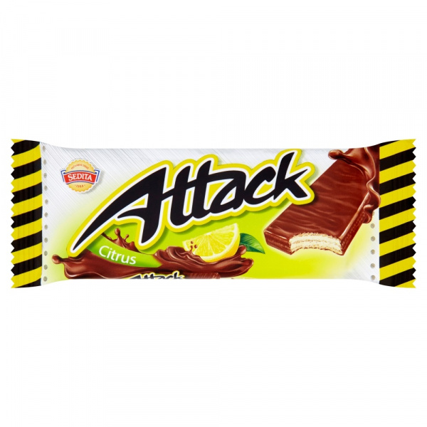 OBLÁTKY ATTACK CITRÓNOVÉ CELOMÁČANÉ 30g SEDITA