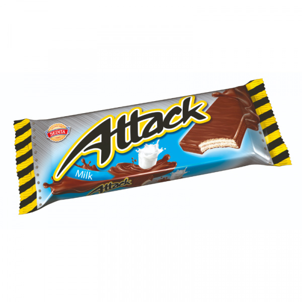 OBLÁTKY ATTACK MLIEČNE CELOMÁČANÉ 30g SEDITA