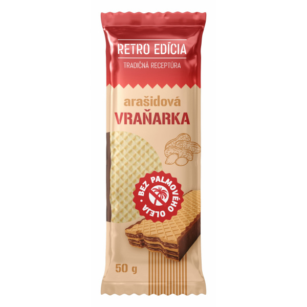 OBLÁTKY VRAŇARKA ARAŠIDOVÁ OBVOD. MÁČ. 50g RETRO
