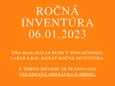 Odstávka eshopu kvôli ročnej inventúre