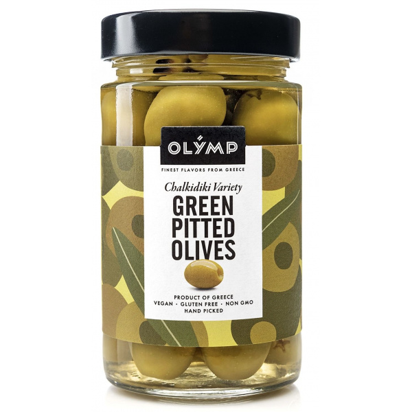 OLIVY ZELENÉ BEZ KÔSTKY 320g / PP 150g OLÝMP SKLO
