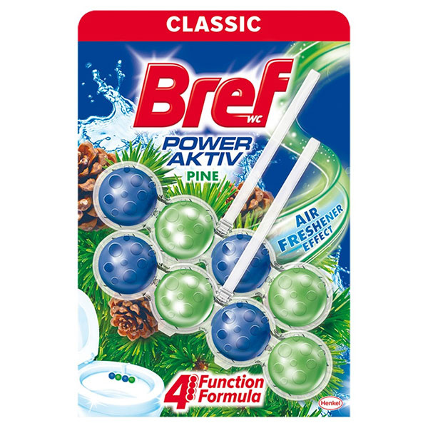OSVIEŽOVAČ WC BREF POWER AKTIV PINE 2x50g