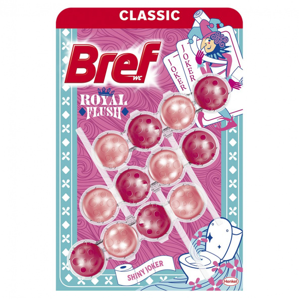 OSVIEŽOVAČ WC BREF ROYAL FLUSH SHINY JOKER 3x50g