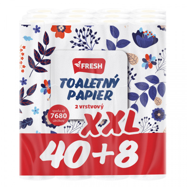 PAPIER TOALETNÝ 40+8ks 2-VRST. FRESH 6720 ÚTRŽ