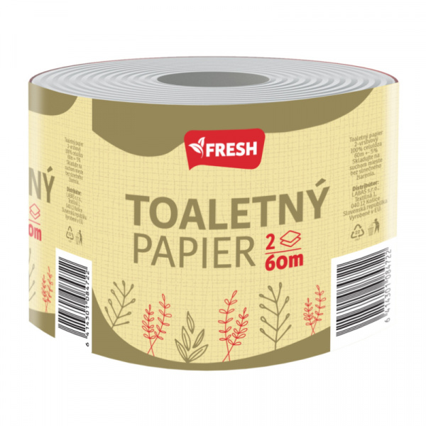 PAPIER TOALETNÝ 60m 2-VRST. FRESH