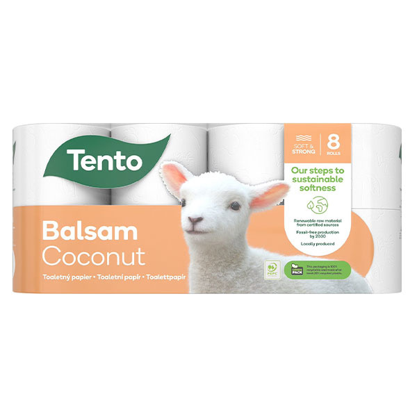PAPIER TOALETNÝ TENTO BALSAM COCONUT 8ks 3-VRST.