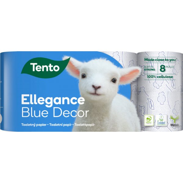 PAPIER TOALETNÝ TENTO BLUE DECOR 8ks 3-VRST.