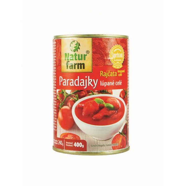 PARADAJKY LÚPANÉ CELÉ 400g / PP 240g NATUR FARM PARADAJKY LÚPANÉ CELÉ 400g / PP 240g NATUR FARM