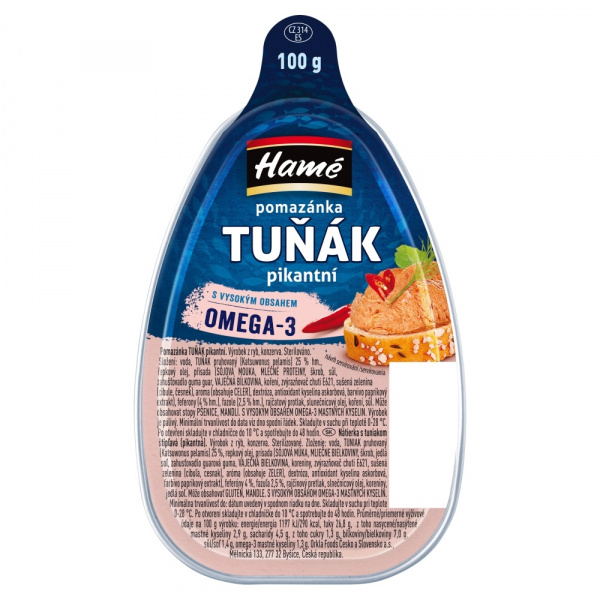 PAŠTÉTA NÁTIERKA TUNIAK PIKANT 100g AL HAMÉ