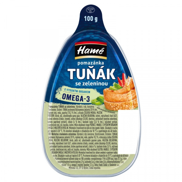 PAŠTÉTA NÁTIERKA Z TUNIAKA SO ZELENINOU 100g AL HAMÉ