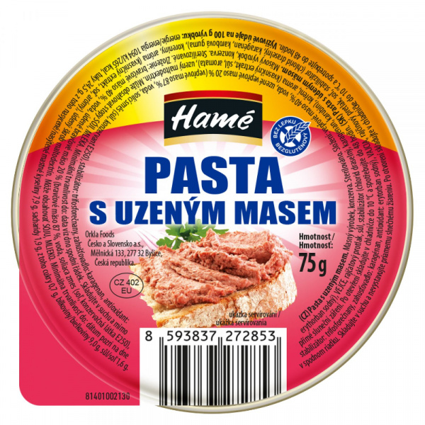 PAŠTÉTA PASTA S ÚDENÝM MÄSOM 75g AL HAMÉ BEZLEP