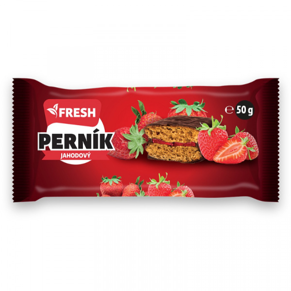 PERNÍK JAHODOVÝ 50g FRESH