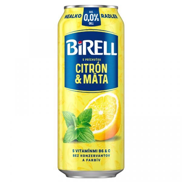PIVO BIRELL 0.0% CITRÓN&MÄTA 0.5l PLECH VRATNÝ OBAL