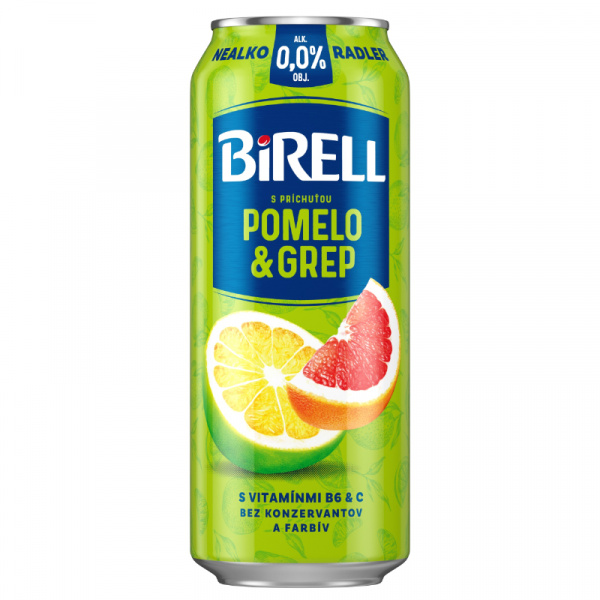 PIVO BIRELL 0.0% POMELO&GREP 0.5l PLECH VRATNÝ OBAL