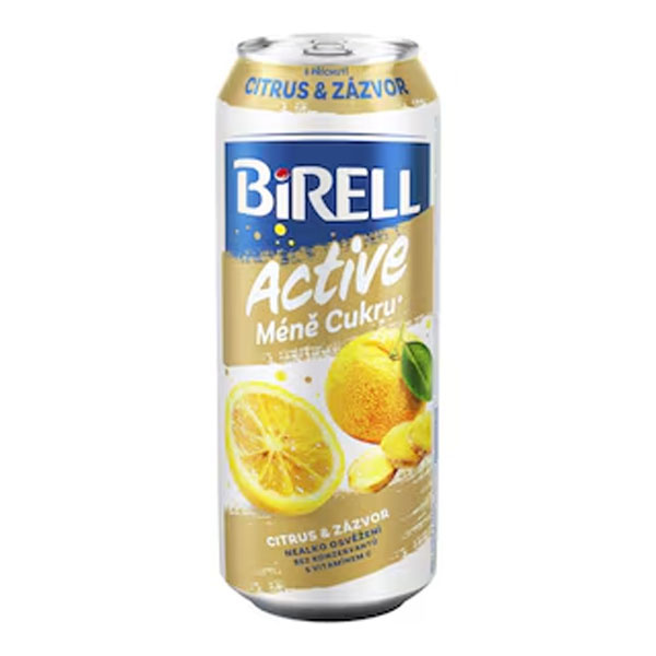 PIVO BIRELL ACTIVE NEALKO CITRUS & ZÁZVOR MENEJ CUKRU 0.5l PLECH VRATNÝ OBAL