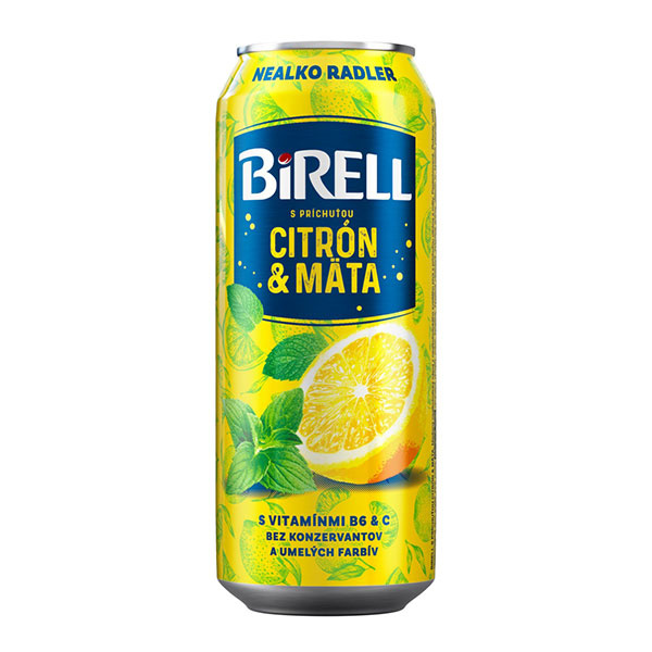 PIVO BIRELL NEALKO CITRÓN-MÄTA 0.5l PLECH VRATNÝ OBAL