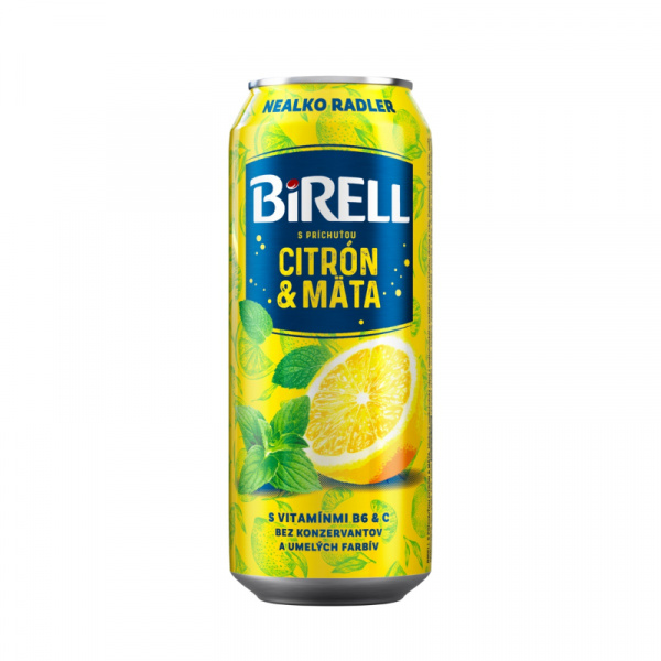 PIVO BIRELL NEALKO CITRÓN-MÄTA 0.5l PLECH VRATNÝ OBAL