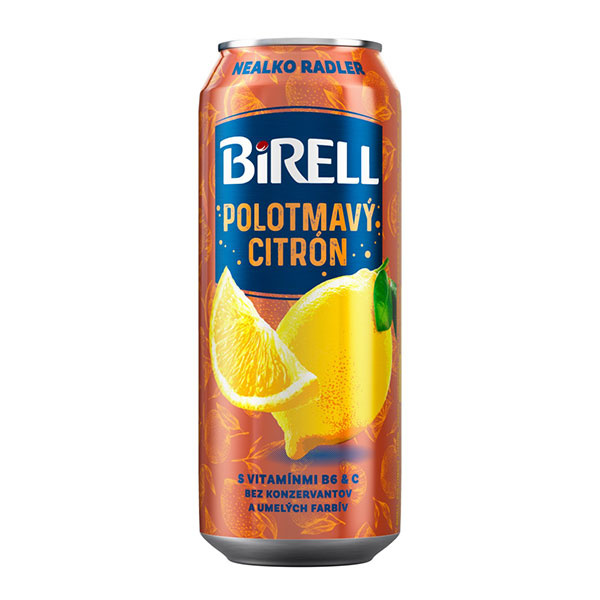PIVO BIRELL NEALKO POLOTMAVÝ CITRÓN 0.5l PLECH VRATNÝ OBAL