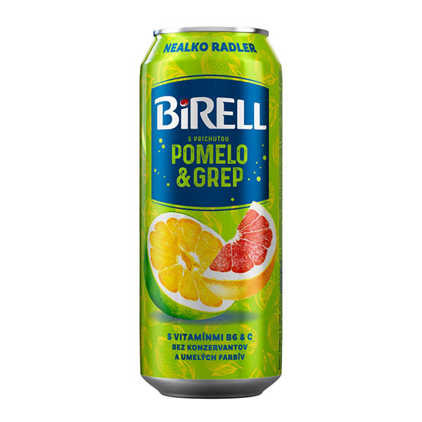 PIVO BIRELL NEALKO POMELO&GREP 0.5l PLECH VRATNÝ OBAL