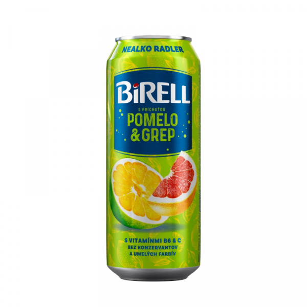 PIVO BIRELL NEALKO POMELO&GREP 0.5l PLECH VRATNÝ OBAL