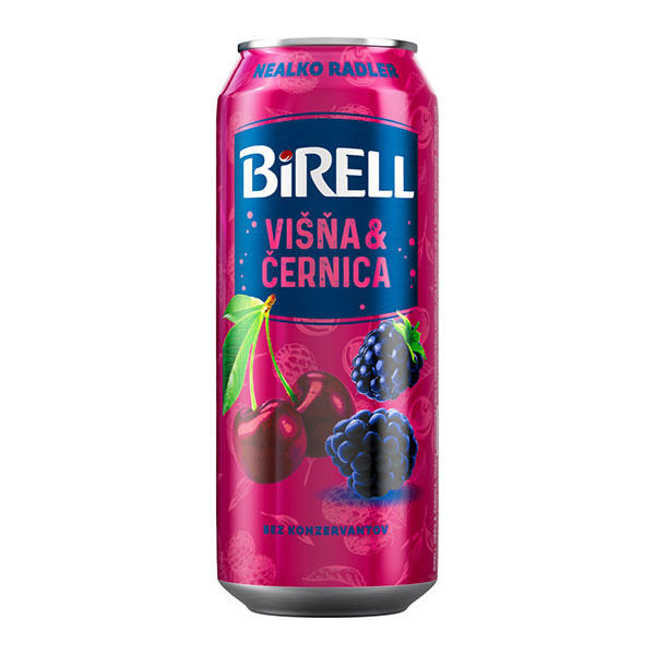 PIVO BIRELL NEALKO VIŠŇA&ČERNICA 0.5l PLECH VRATNÝ OBAL