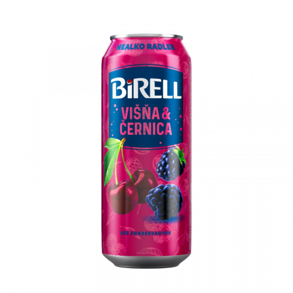 PIVO BIRELL NEALKO VIŠŇA&ČERNICA 0.5l PLECH VRATNÝ OBAL