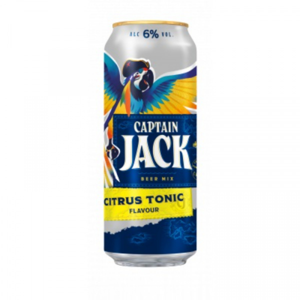PIVO CAPTAIN JACK CITRUS TONIC 0.5l PLECH VRATNÝ OBAL