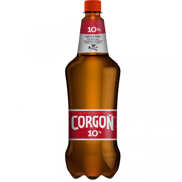 PIVO CORGOŇ 10% 1.5l PET VRATNÝ OBAL
