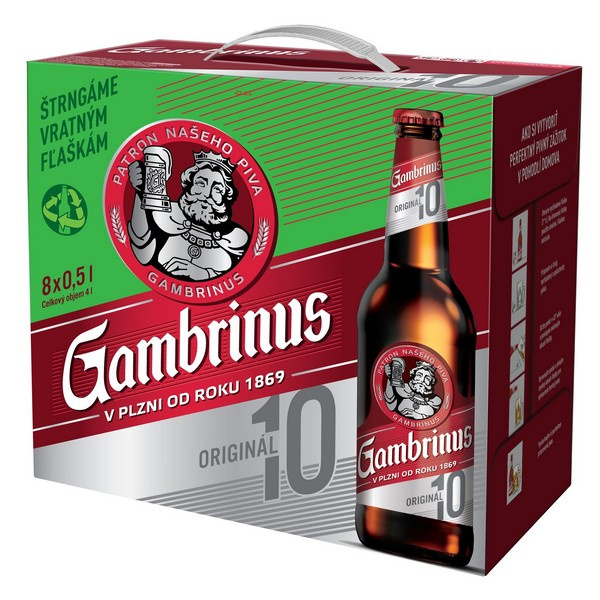 PIVO GAMBRINUS 10% 8x0.5l MULTIBALENIE PIVO GAMBRINUS 10% 8x0.5l MULTIBALENIE