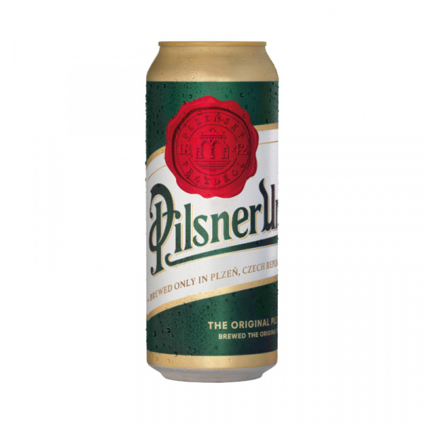 PIVO PILSNER URQUELL 12% 0.5l PLECH VRATNÝ OBAL