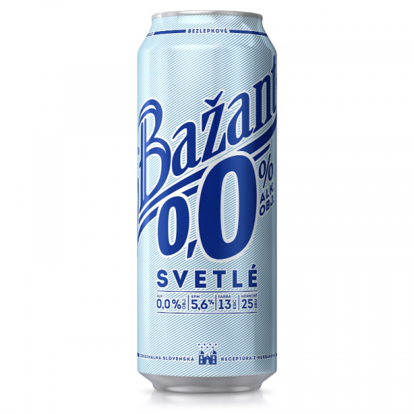 PIVO ZLATÝ BAŽANT 0,0% 0.5l PLECH VRATNÝ OBAL