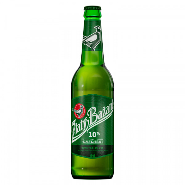 PIVO ZLATÝ BAŽANT 10% 0.5l VRATNÁ FĽAŠA
