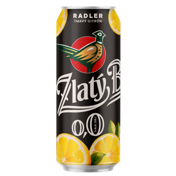 PIVO ZLATÝ BAŽANT RADLER TMAVÝ CITRÓN 0,0% 0.5l PLECH VRATNÝ OBAL