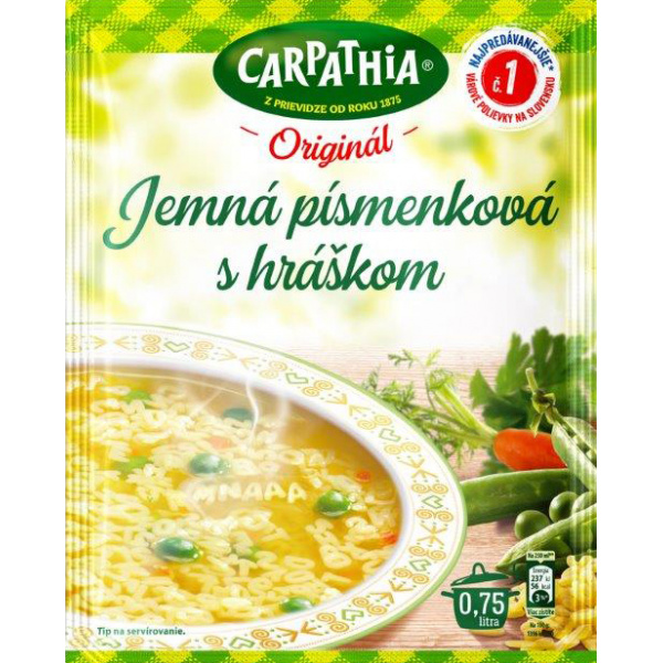 POLIEVKA PÍSMENKOVÁ JEMNÁ S HRÁŠKOM ORIGINÁL 51g CARPATHIA