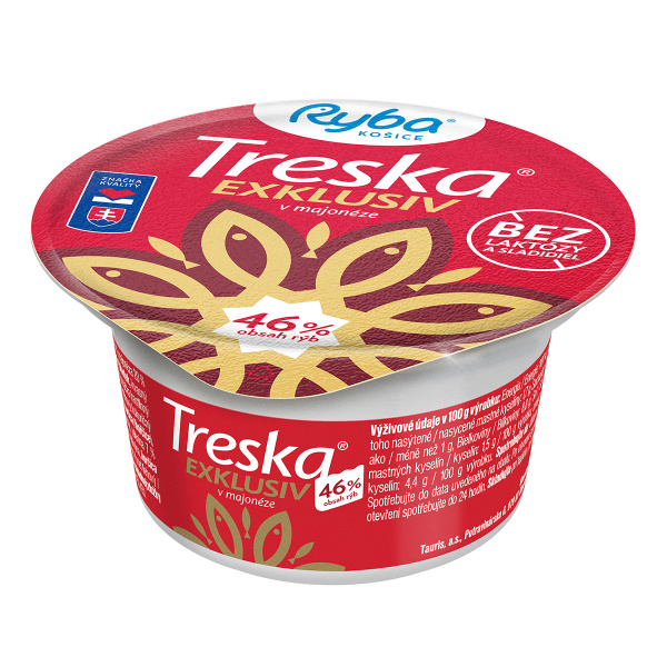 ŠALÁT TRESKA V MAJONÉZE 140g EXKLUSIV RYBA KOŠICE 
