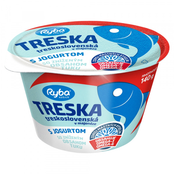 ŠALÁT TRESKA V MAJONÉZE S JOGURTOM TRESKOSLOVENSKÁ 140g RYBA