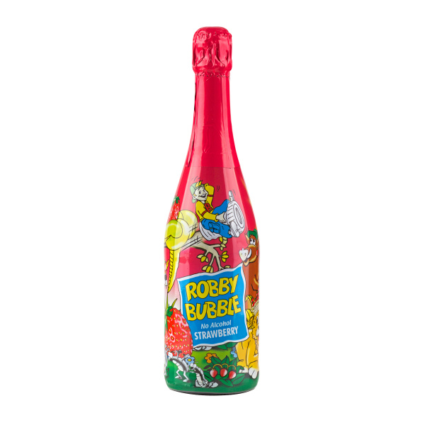 ŠAMPANSKÉ DETSKÉ ROBBY BUBBLE JAHODA 0.75l