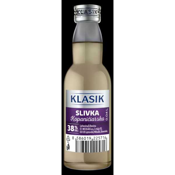 SLIVKA KOPANIČIARSKA 38% 0.04l KLASIK NICOLAUS