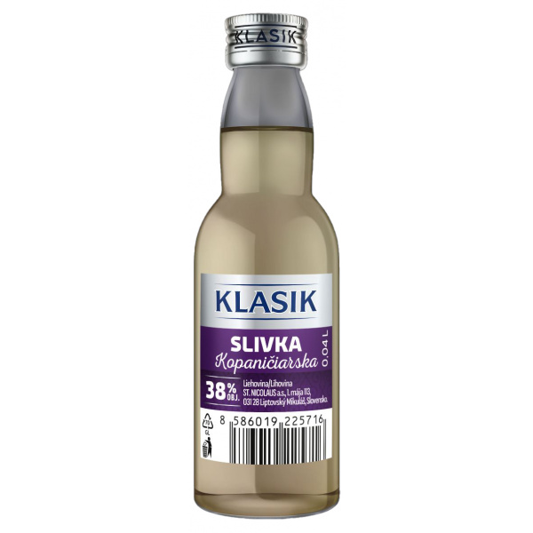 SLIVKA KOPANIČIARSKA 38% 0.04l KLASIK NICOLAUS