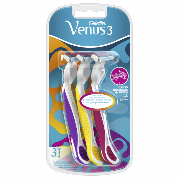 STROJČEK NA HOLENIE SIMPLY VENUS 3 PLUS MULTICOLOR 3ks DÁMSKE