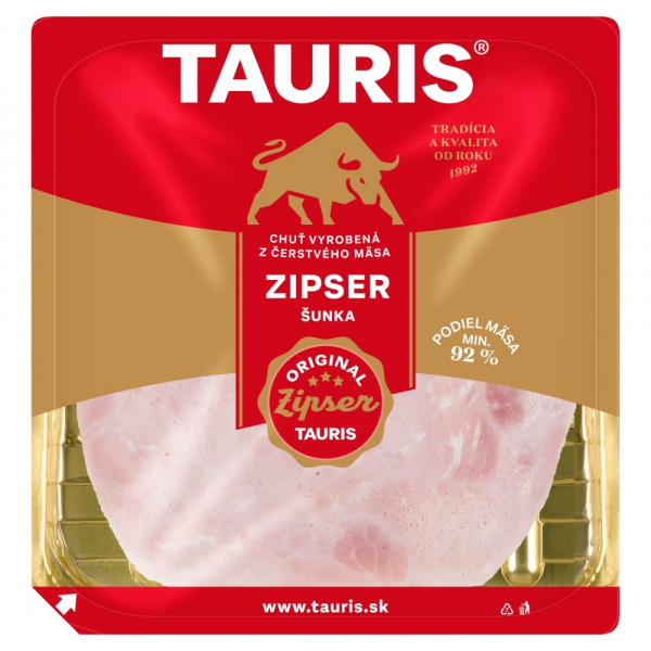 ŠUNKA ZIPSER ORIGINÁL 150g NOA 92% PODIEL MÄSA TAURIS