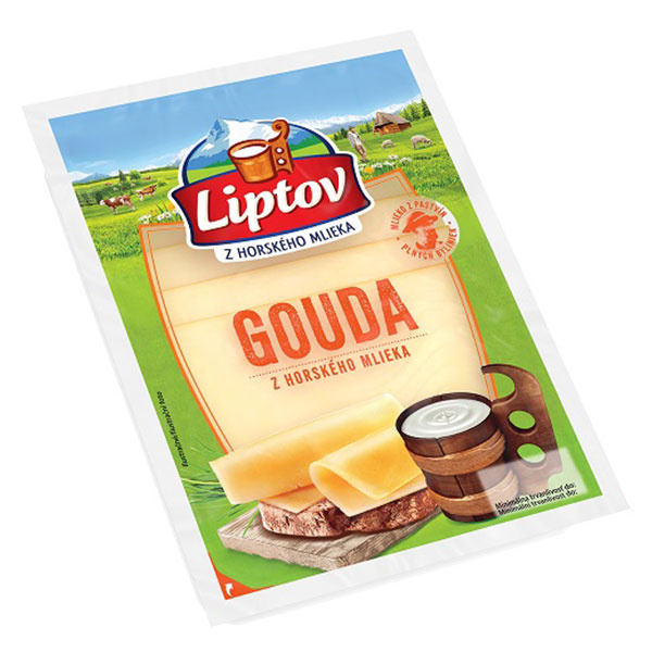 SYR GOUDA PLÁTKY NEÚDENÉ 90g LIPTOV