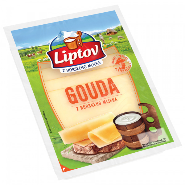 SYR GOUDA PLÁTKY NEÚDENÉ 90g LIPTOV