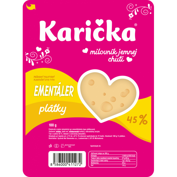 SYR KARIČKA EMENTÁLER PLÁTKY 100g